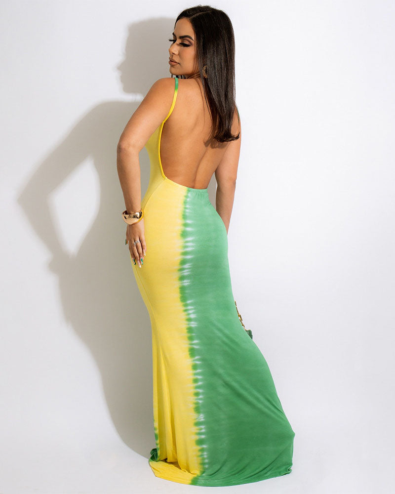 Vestido estampado francés espiga