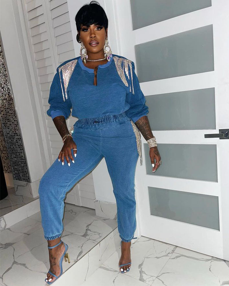 MUST HAVE JEAN TRACKSUIT